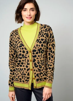 Strickjacke mit Tierfell-Optik