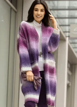 Strickmantel aus flauschigem Effektgarn