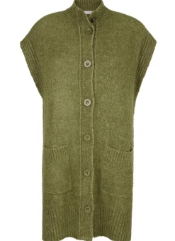 Strickweste aus Bouclé-Melangegarn