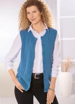 Strickweste aus Melangegarn