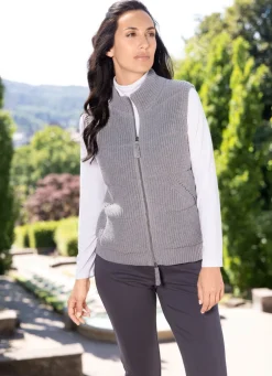 Strickweste mit Stehkragen