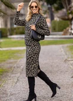 Sweatshirt in Strick-Optik