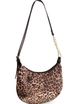 Tasche, Damen, mit verstellbarem Umhängeriemen mit Ketten-Detail