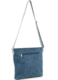 Tasche mit teilweise glitzernden Flechtdurchzügen