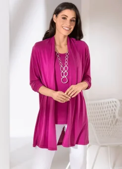 2-teiliges Set bestehend aus Shirtjacke und Trägershirt