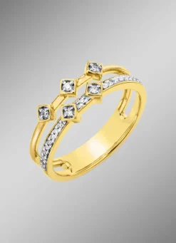 Toller Damenring mit Brillanten und Diamanten