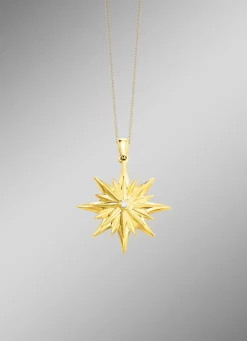 Toller Stern-Anhänger mit Brillanten und Diamanten