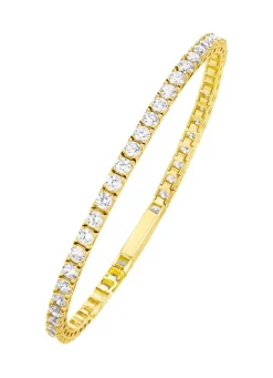 Tolles Tennisarmband mit synth. Zirkonia