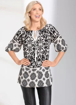 Tunika mit Carmen-Ausschnitt