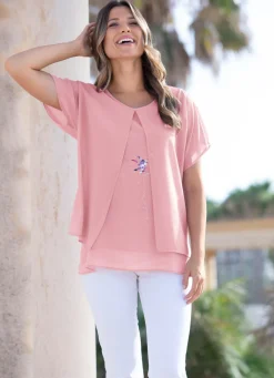 Tunika mit dekorativem Motiv-Druck