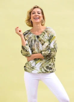 Tunika mit dekorativer Fältelung