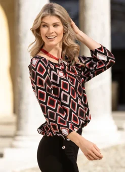 Tunika mit farbbrillantem Druck