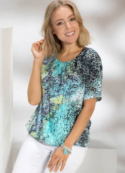 Tunika mit farbbrillantem Druck