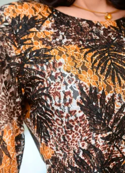 Tunika mit transparenten Ärmeln