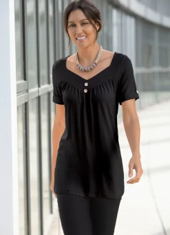 Tunika mit V-Ausschnitt in 2 Farben