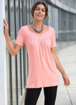 Tunika mit V-Ausschnitt in 2 Farben