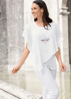 Unifarbene Poncho-Tunika