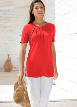 Unifarbene Shirt-Tunika