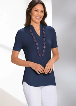 Unifarbene Shirt-Tunika