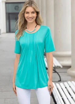 Unifarbene Shirt-Tunika