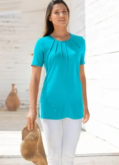 Unifarbene Shirt-Tunika