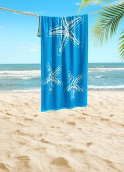 Velours-Strandlaken aus 100% Baumwolle