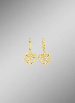 Vergoldete Ohrringe mit Zirkonia