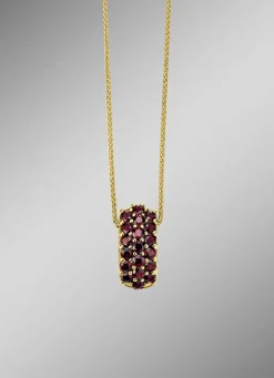 Vergoldeter Anhänger mit Granat