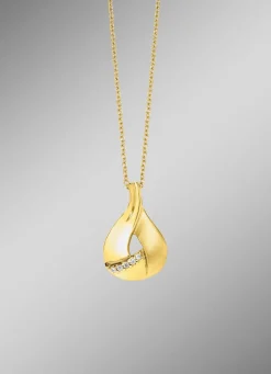 Vergoldeter Anhänger mit Zirkonia