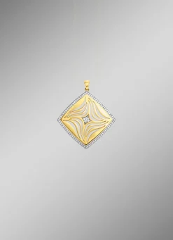 Vergoldeter Anhänger mit Zirkonia-