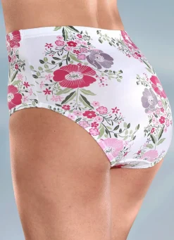Viererpack Slip mit hüschem Blumendessin