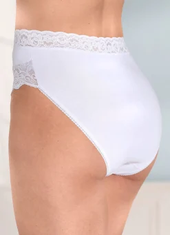 Viererpack Slips mit elastischer Spitze