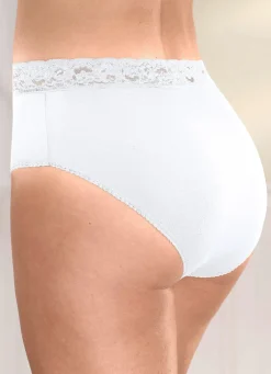 Viererpack Slips mit elastischem Spitzenbund