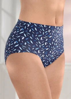 Viererpack Slips mit farbharmonischem Druckdessin