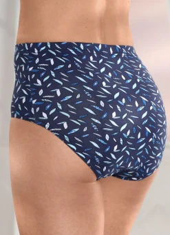 Viererpack Slips mit farbharmonischem Druckdessin