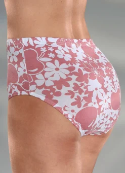 Viererpack Slips mit Floraldessin