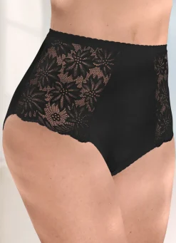 Viererpack Slipsmit floraler Elastikspitze