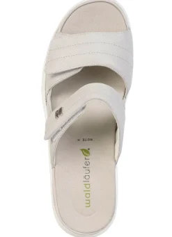 Waldläufer, bequeme Damen-Pantoletten, Weite H, mit herausnehmbarem Fußbett