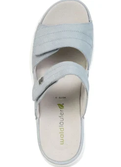 Waldläufer, bequeme Damen-Pantoletten, Weite H, mit herausnehmbarem Fußbett