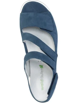 Waldläufer, bequeme Damen-Sandalen, Weite H, mit herausnehmbarem Fußbett