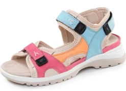 Waldläufer, bequeme Damen-Sandalen, Weite H, mit herausnehmbarem Fußbett