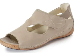 Waldläufer, bequeme Damen-Sandalen, Weite H, mit herausnehmbarem Fußbett