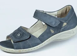 Waldläufer, bequeme Damen-Sandalen, Weite H, mit herausnehmbarem Fußbett