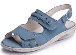 Waldläufer, bequeme Damen-Sandalen, Weite G, mit herausnehmbarem Fußbett