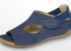 Waldläufer, bequeme Damen-Sandalen, Weite H, mit herausnehmbarem Fußbett