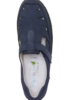 Waldläufer, bequeme Damen-Slipper, Weite H, mit herausnehmbarem Fußbett