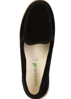 Waldläufer, bequeme Damen-Slipper, Weite H, mit herausnehmbarem Fußbett