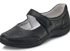 Waldläufer, bequeme Damen-Slipper, Weite H, mit herausnehmbarem Fußbett