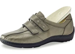 Waldläufer, bequeme Damen-Slipper, Weite H, mit herausnehmbarem Fußbett