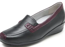 Waldläufer, bequeme Damen-Slipper, Weite H, mit herausnehmbarem Fußbett